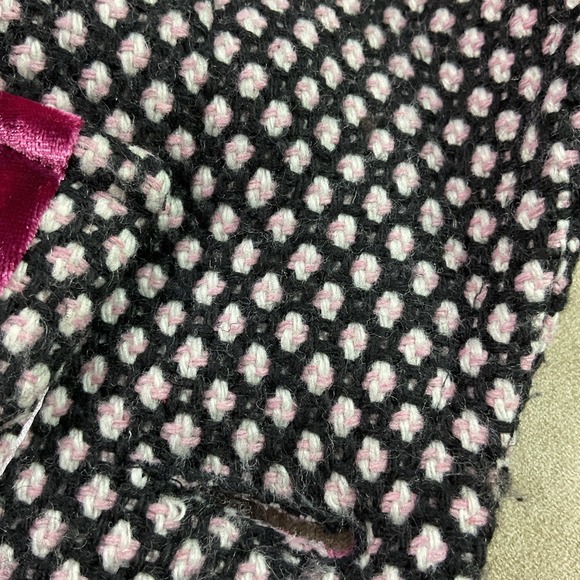 Rebecca Taylor Coat Jacket Overcoat Tweed Trench Velvet Trim Belted Women Sz 8 - Picture 4 of 15